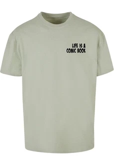 Merchcode T-Shirt Herren Book Comic Heavy Oversized Tee Khaki/Dunkelgrün