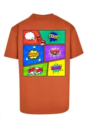 Merchcode T-Shirt Herren Book Comic Heavy Oversized Tee Braun/Orange