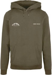 Merchcode Kapuzensweatshirt Merchcode Herren Barely Awake Basic Hoody (1) Dunkelgrün/Khaki