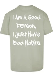 Merchcode T-Shirt Bad Habits Heavy Oversize Tee Grün/Hellgrün/Khaki/Dunkelgrün/Neonfarben