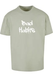 Merchcode T-Shirt Bad Habits Heavy Oversize Tee Grün/Hellgrün/Khaki/Dunkelgrün/Neonfarben