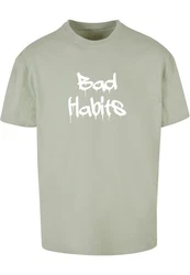 Merchcode T-Shirt Bad Habits Heavy Oversize Tee Grün/Hellgrün/Khaki/Dunkelgrün/Neonfarben