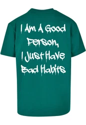 Merchcode T-Shirt Bad Habits Heavy Oversize Tee Grün/Türkis/Dunkelgrün/Hellgrün