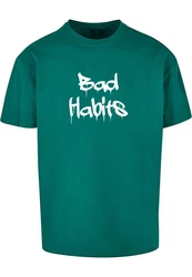 Merchcode T-Shirt Bad Habits Heavy Oversize Tee Grün/Türkis/Dunkelgrün/Hellgrün