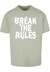Merchcode Herren Break The Rules 2 Heavy Oversize Tee Dunkelgrün/Khaki/Grün/Hellgrün