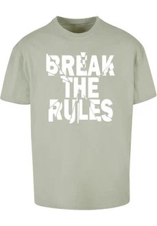 Merchcode Herren Break The Rules 2 Heavy Oversize Tee Dunkelgrün/Khaki/Grün/Hellgrün