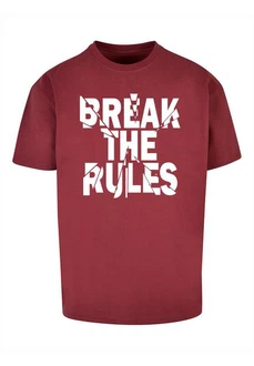 Merchcode Herren Break The Rules 2 Heavy Oversize Tee Rot/Dunkelrot