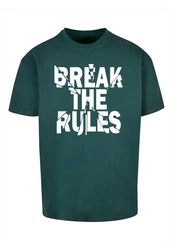 Merchcode Herren Break The Rules 2 Heavy Oversize Tee Dunkelgrün/Türkis/Blau/Grün