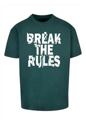 Merchcode Herren Break The Rules 2 Heavy Oversize Tee Dunkelgrün/Türkis/Blau/Grün
