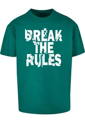 Merchcode Herren Break The Rules 2 Heavy Oversize Tee Türkis/Grün/Dunkelgrün/Blau