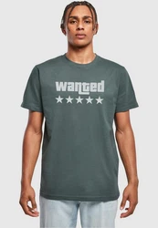 Merchcode Wanted T-Shirt Round Neck Dunkelgrün