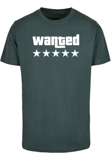 Merchcode Wanted T-Shirt Round Neck Dunkelgrün