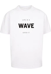 Merchcode T-Shirt Herren Summer Life is a Wave Heavy Oversize Tee Weiß
