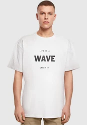 Merchcode T-Shirt Herren Summer Life is a Wave Heavy Oversize Tee Weiß
