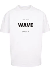 Merchcode T-Shirt Herren Summer Life is a Wave Heavy Oversize Tee Weiß