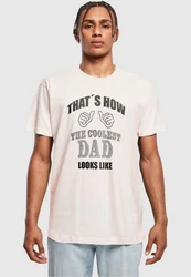 Merchcode Coolest Dad T-Shirt Round Neck Khaki/Beige/Grau/Braun