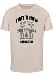 Merchcode Coolest Dad T-Shirt Round Neck Khaki/Beige/Grau/Braun