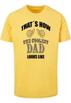 Merchcode Coolest Dad T-Shirt Round Neck Gelb