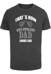Merchcode Coolest Dad T-Shirt Round Neck Schwarz/Grau/Dunkelgrau