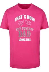 Merchcode Coolest Dad T-Shirt Round Neck Rosa