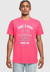 Merchcode Coolest Dad T-Shirt Round Neck Rosa