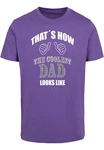 Merchcode Coolest Dad T-Shirt Round Neck Lila/Dunkelblau/Fliederfarben Merchcode Coolest Dad T-Shirt Round Neck Lila/Dunkelblau/Fliederfarben