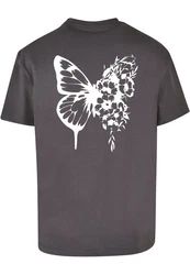 Merchcode T-Shirt Flowers Bloom Heavy Oversized Tee Grau/Braun/Hellblau/Schwarz/Dunkelbraun/Rosa