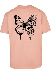 Merchcode T-Shirt Flowers Bloom Heavy Oversized Tee Rosa/Hellblau/Orange