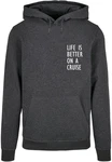 Merchcode Kapuzensweatshirt Life Is Better Basic Hoody Dunkelgrau/Grau/Hellgrau/Rosa/Braun