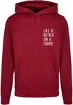 Merchcode Kapuzensweatshirt Life Is Better Basic Hoody Rosa/Bordeaux/Rot/Dunkelrot