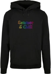 Merchcode Kapuzensweatshirt Merchcode Herren Summer And Chill Rainbow Basic Hoody Regenbogen