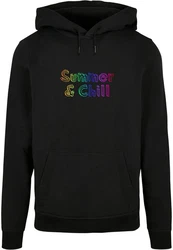 Merchcode Kapuzensweatshirt Merchcode Herren Summer And Chill Rainbow Basic Hoody Regenbogen