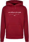 Merchcode Kapuzensweatshirt Just Start Basic Hoody Rot/Dunkelrot/Rosa