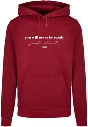 Merchcode Kapuzensweatshirt Just Start Basic Hoody Rot/Dunkelrot/Rosa