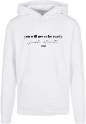 Merchcode Kapuzensweatshirt Just Start Basic Hoody Rot/Weiß