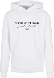 Merchcode Kapuzensweatshirt Just Start Basic Hoody Rot/Weiß