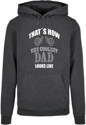 Merchcode Kapuzensweatshirt Herren Coolest Dad Basic Hoody (1-tlg) Dunkelgrau/Schwarz/Grau