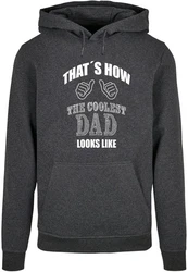 Merchcode Kapuzensweatshirt Herren Coolest Dad Basic Hoody (1-tlg) Dunkelgrau/Schwarz/Grau