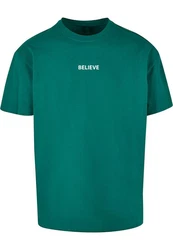 Merchcode T-Shirt Believe Front Heavy Oversized Tee Türkis/Grün/Blau/Dunkelgrün