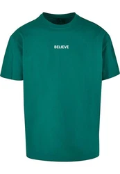 Merchcode T-Shirt Believe Front Heavy Oversized Tee Türkis/Grün/Blau/Dunkelgrün
