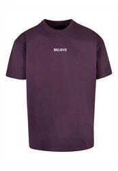 Merchcode T-Shirt Believe Front Heavy Oversized Tee Lila