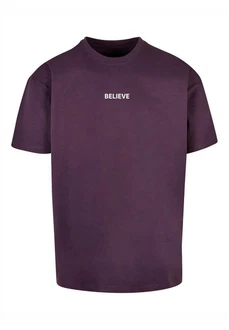 Merchcode T-Shirt Believe Front Heavy Oversized Tee Lila