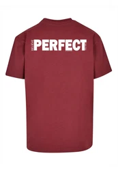 Merchcode T-Shirt Believe Front Heavy Oversized Tee Dunkelrot/Rot/Braun