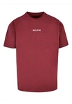 Merchcode T-Shirt Believe Front Heavy Oversized Tee Dunkelrot/Rot/Braun Merchcode T-Shirt Believe Front Heavy Oversized Tee Dunkelrot/Rot/Braun