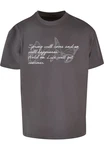 Merchcode T-Shirt Herren Spring Saying Heavy Oversized Tee (1-tlg) Dunkelgrau/Grau/Braun