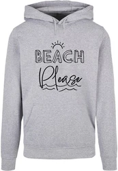 Merchcode Kapuzensweatshirt Basic Hoody Hellblau/Schwarz/Rosa