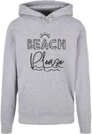 Merchcode Kapuzensweatshirt Basic Hoody Hellblau/Schwarz/Rosa