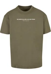 Merchcode T-Shirt Never Give Up Heavy Oversized Tee Dunkelgrün/Khaki Merchcode T-Shirt Never Give Up Heavy Oversized Tee Dunkelgrün/Khaki