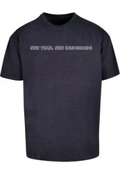 Merchcode T-Shirt New Year Heavy Oversize Tee (1-tlg) Dunkelblau/Blau