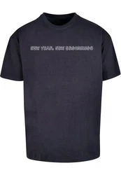 Merchcode T-Shirt New Year Heavy Oversize Tee (1-tlg) Dunkelblau/Blau